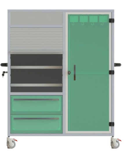 CARRINHO ARMARIO PARA MEDICAMENTO PORTA PERSIANA – CLA 300-100